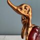 Duck with a bow tie, original sculpture by Yves LOHÉ