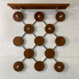 Vintage, Scandinavian Mid-Century Teak and Metal Coat Rack, 1960s