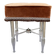Charmant tabouret en velours marron et métal chromé