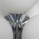 1970s floor lamp in chromed metal and opaline
