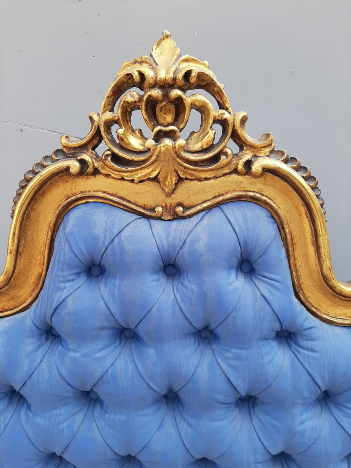 Bed frame gilded wood rocaille style