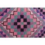 Vintage Turkish Oushak blanket made of wool and cotton, purple, 82x320.