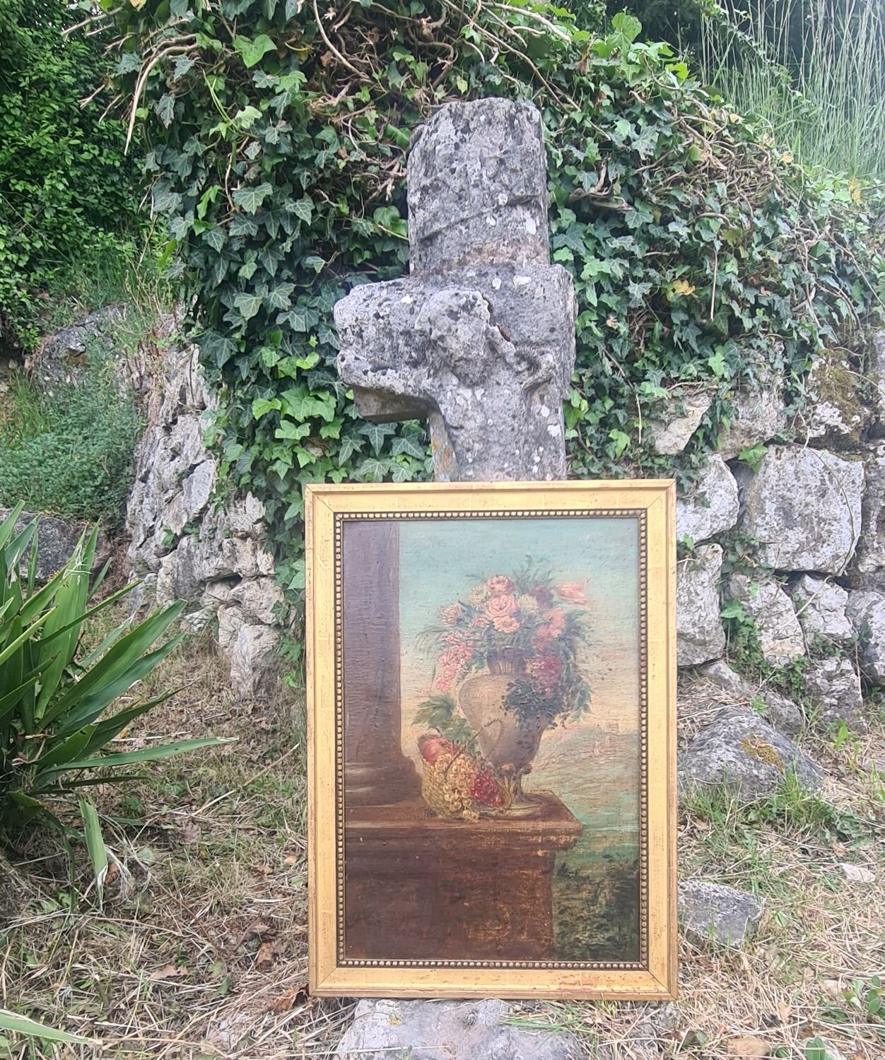 Tableau nature morte peinture sur bois