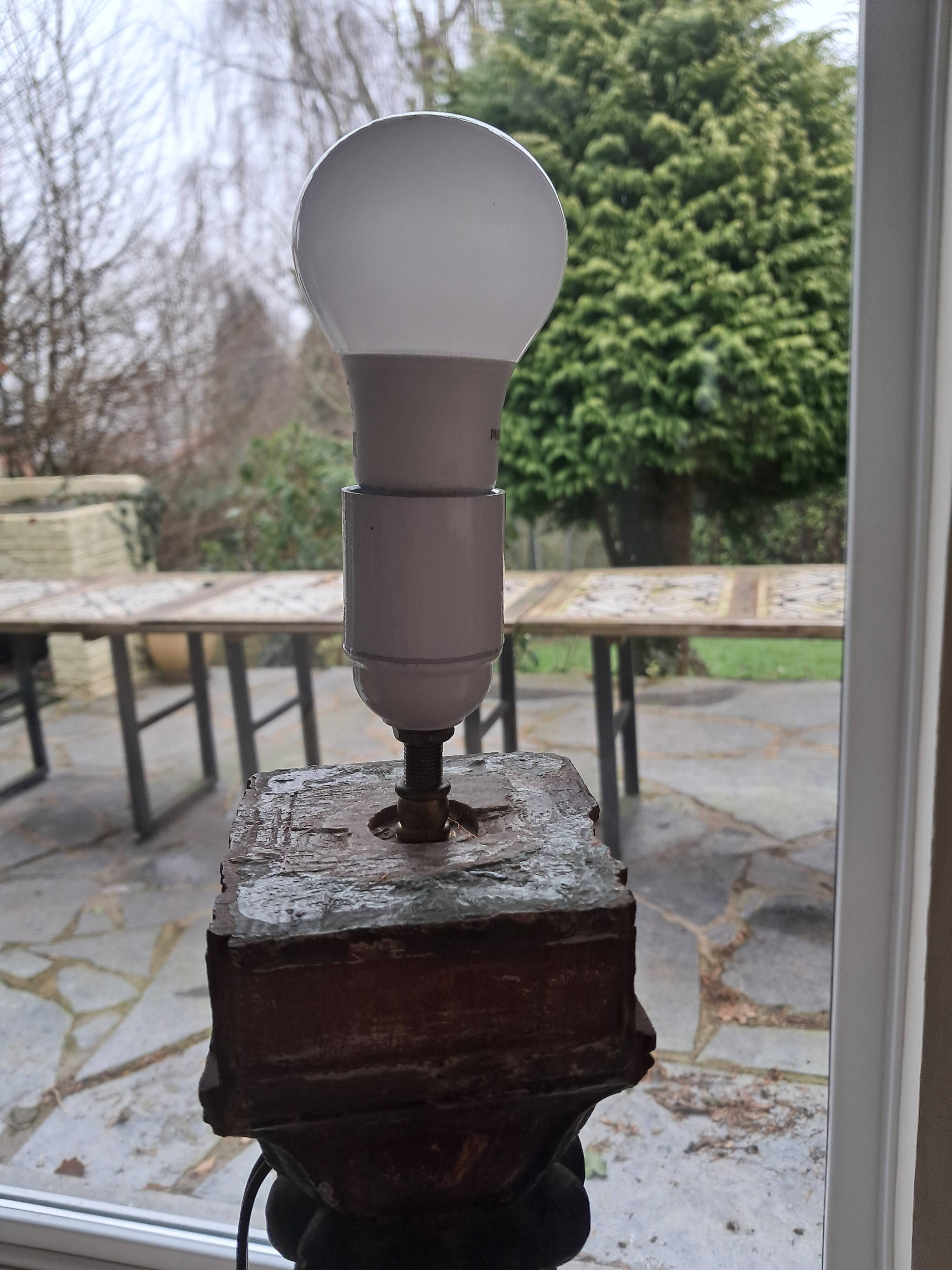 Floor lamp column in polychrome and mirrored wood