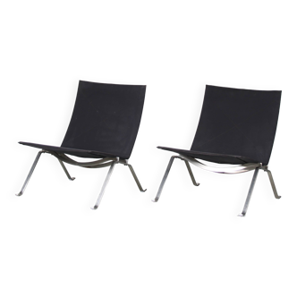 Fauteuils PK22 par Poul Kjaerholm pour Fritz Hansen, Danemark, 2010