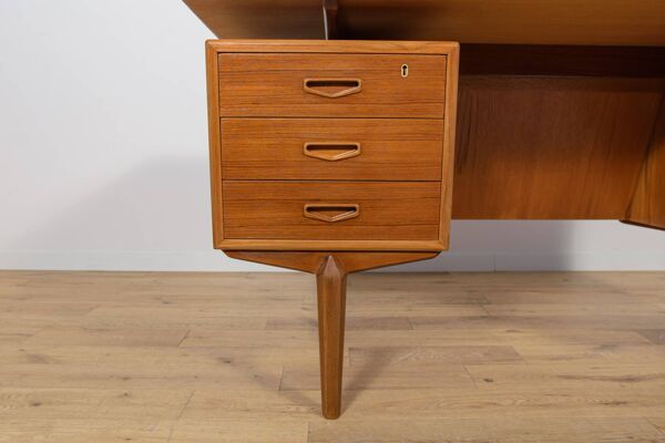 Bureau indépendant en teck du milieu du siècle, Danemark, années 1960