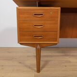 Mid-Century Freestanding Teak Desk, Denmark, 1960s