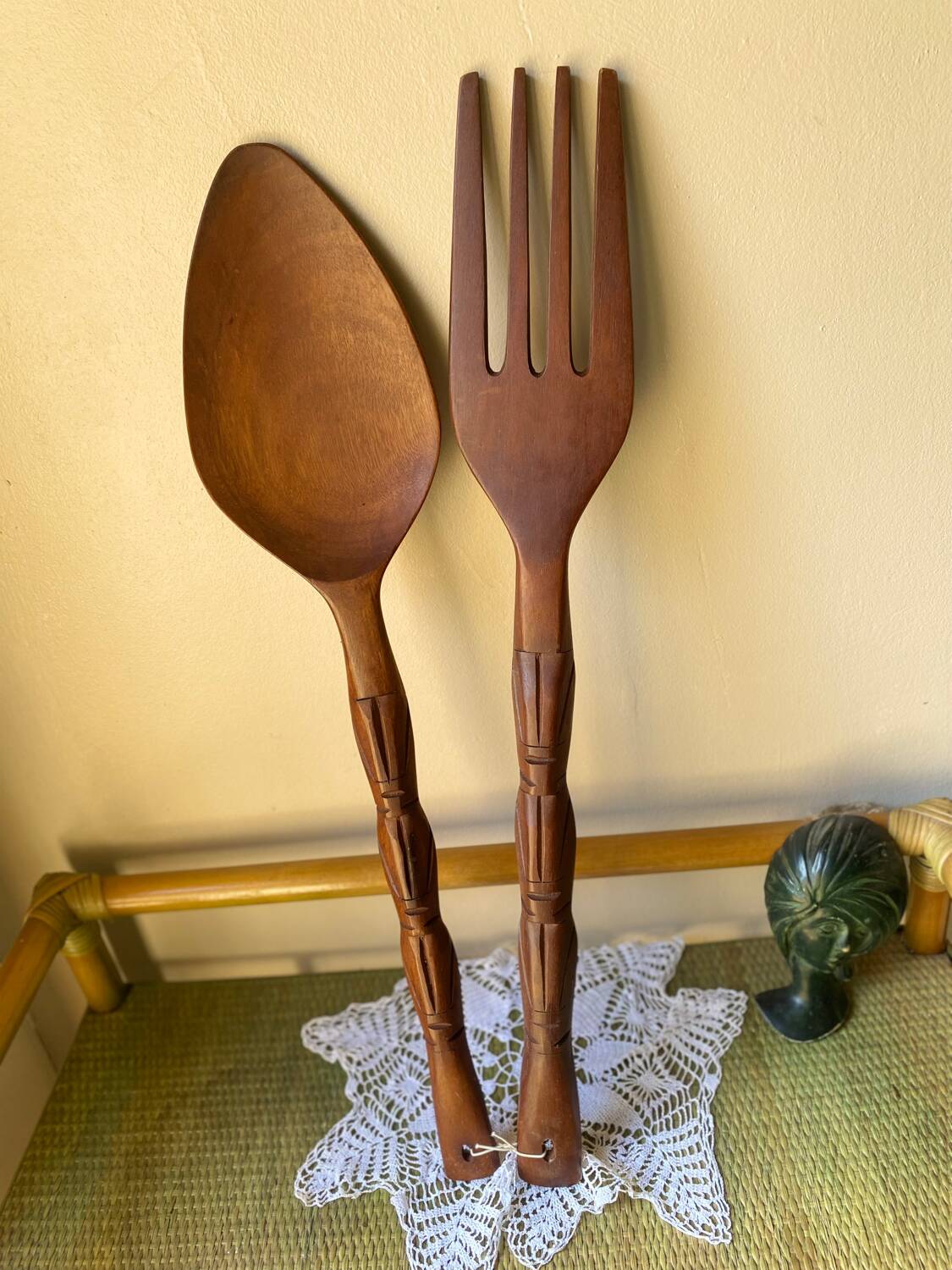 Carved wooden decoration