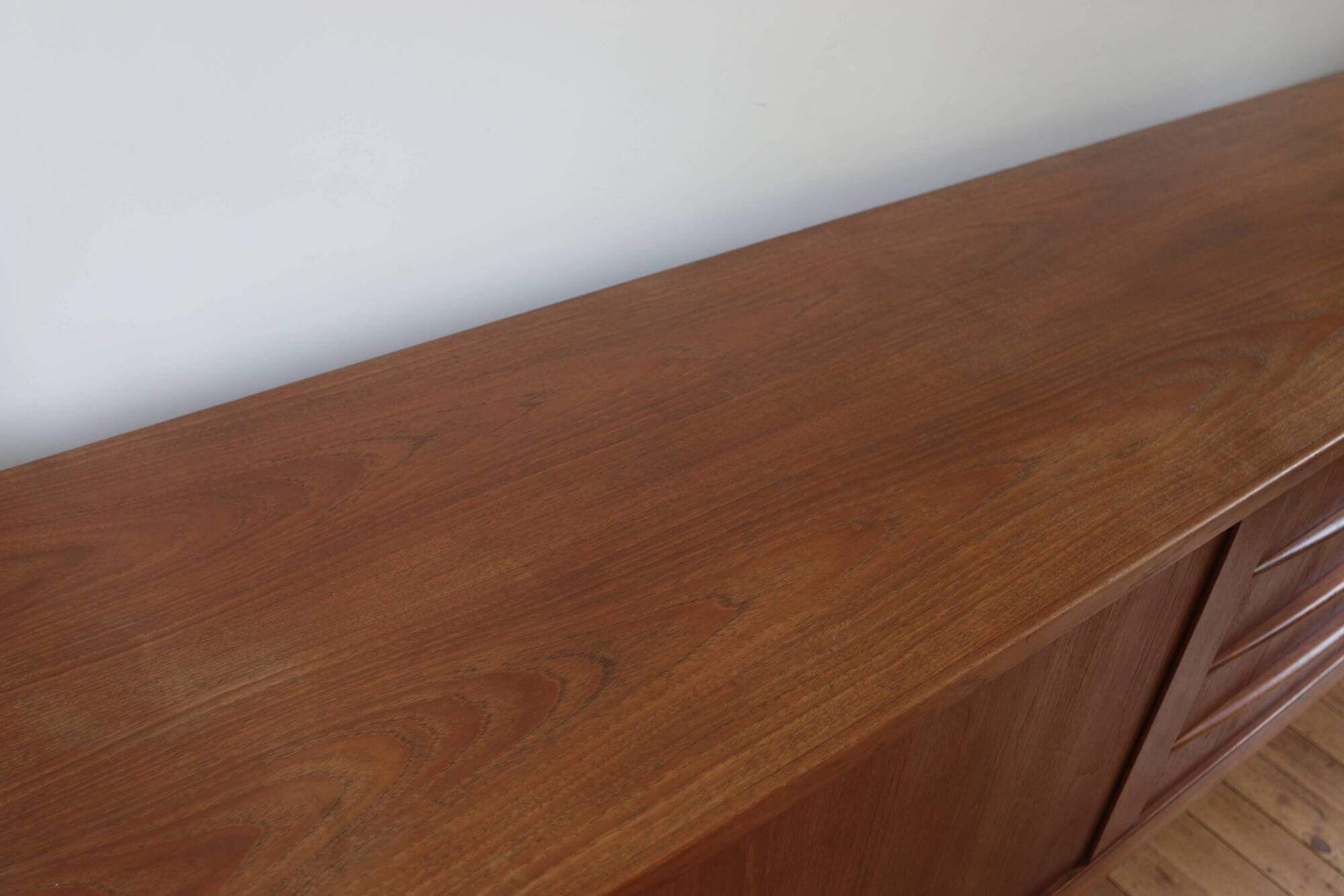 Large vintage Danish teak sideboard from the 1960s.