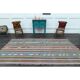 1970s Vintage Turkish Oushak Handmade Wool Cotton Blue Runner Rug 163x306