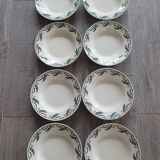 Assiettes creuses lunéville houx