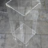 Tall lucite sidetable, 1970s.