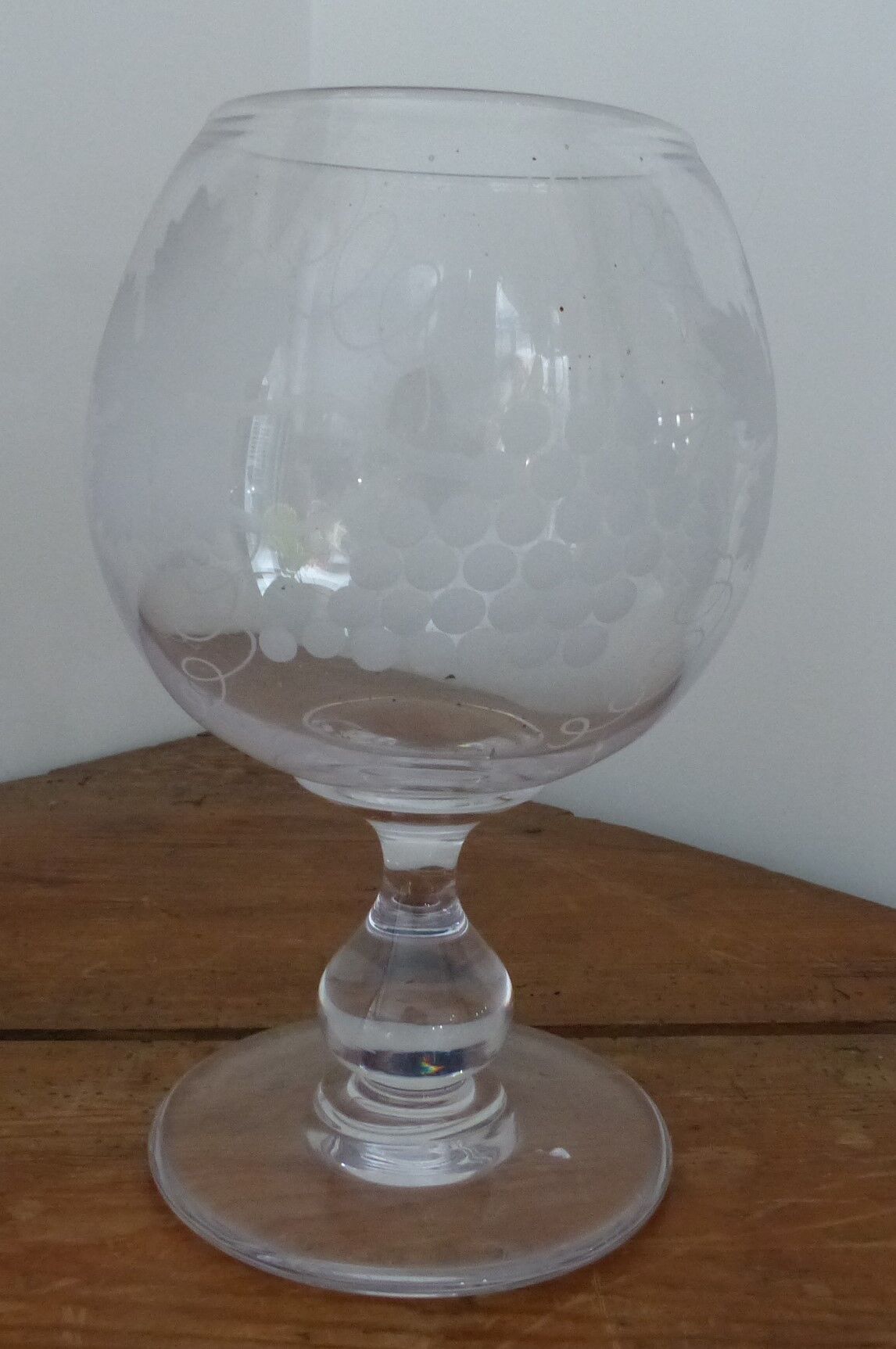 Verre à raisins en cristal gravé