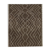 Brown cream wool kilim handmade flatwoven contemporary area rug- 218x301
