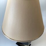Pair of table lamps, the dolphin, black cream and gold 1970