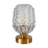 Chiseled glass lamp