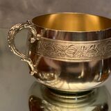 Lunch cup in silver metal Regency style
