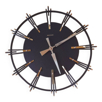 Wrought iron wall clock 60s