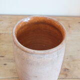 Old grease or honey pot in ochre glazed earth