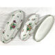 Series of three fish dishes, Lunéville earthenware and Limoges porcelain