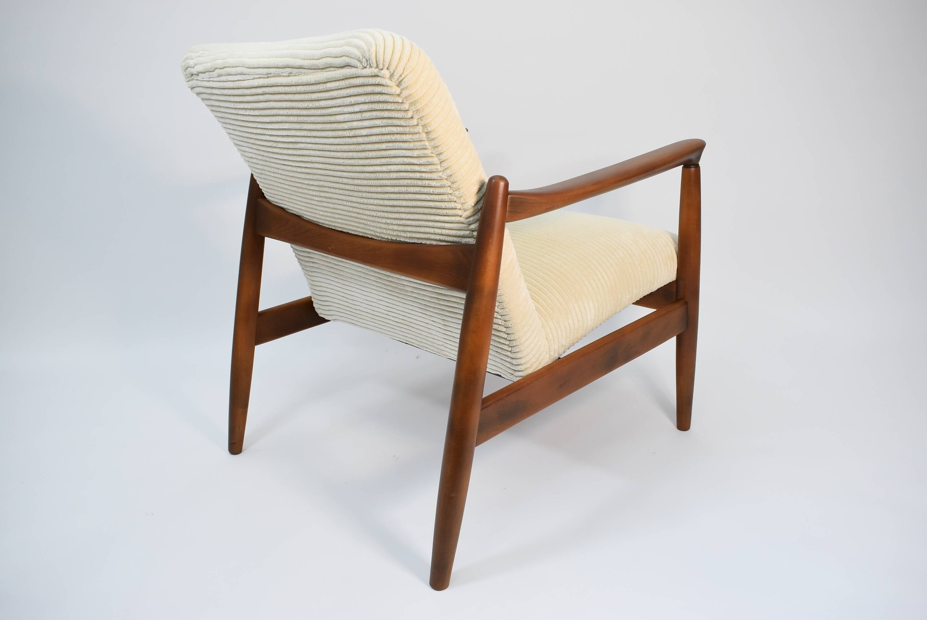 Fully restored vintage armchair by E.Homa, 1960s, beige cord