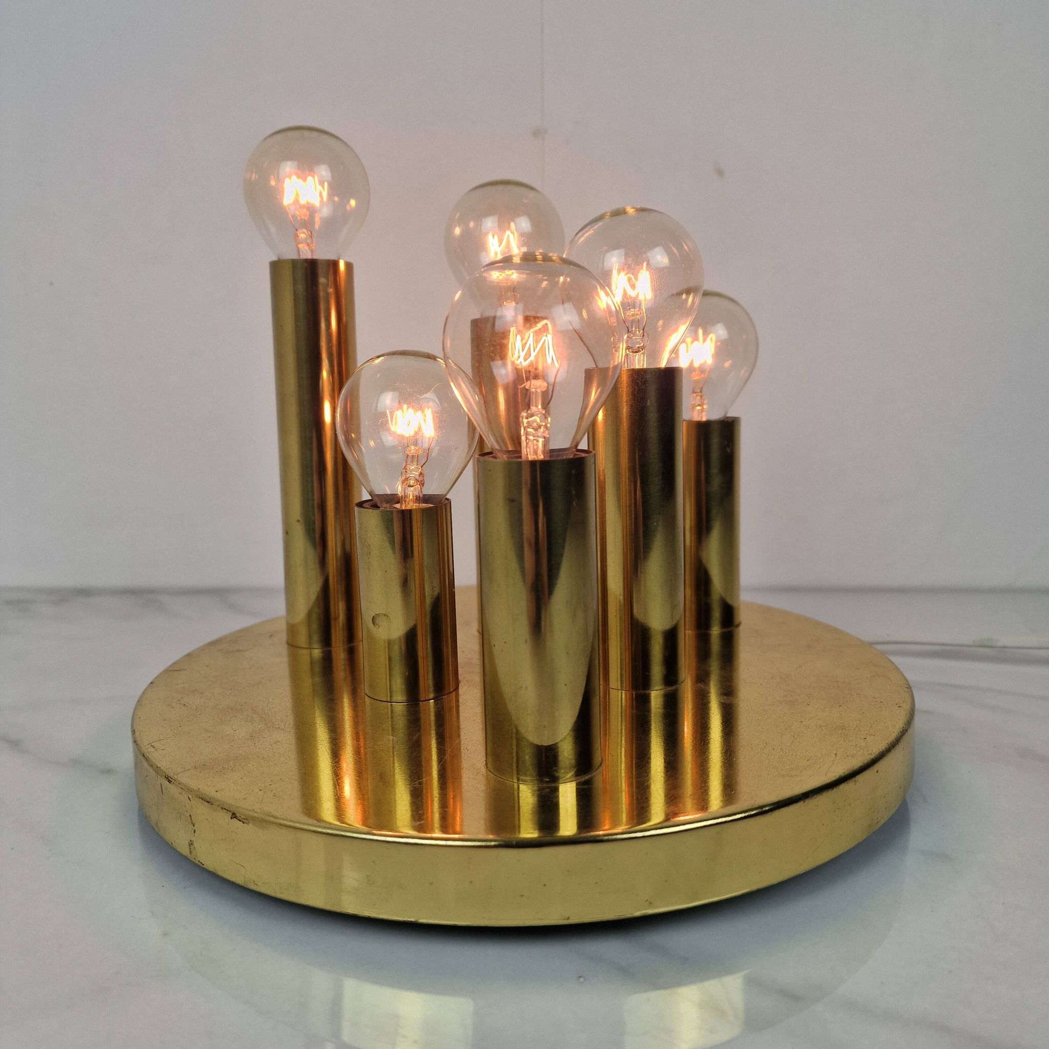 6 Light Flush-Mount Attributed to Gaetano Scioliari for Boulanger, Italy