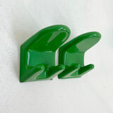 Gedy Green Bathroom Set, 1970s (2 towel rack + 1 cup holder + 2 Hooks)