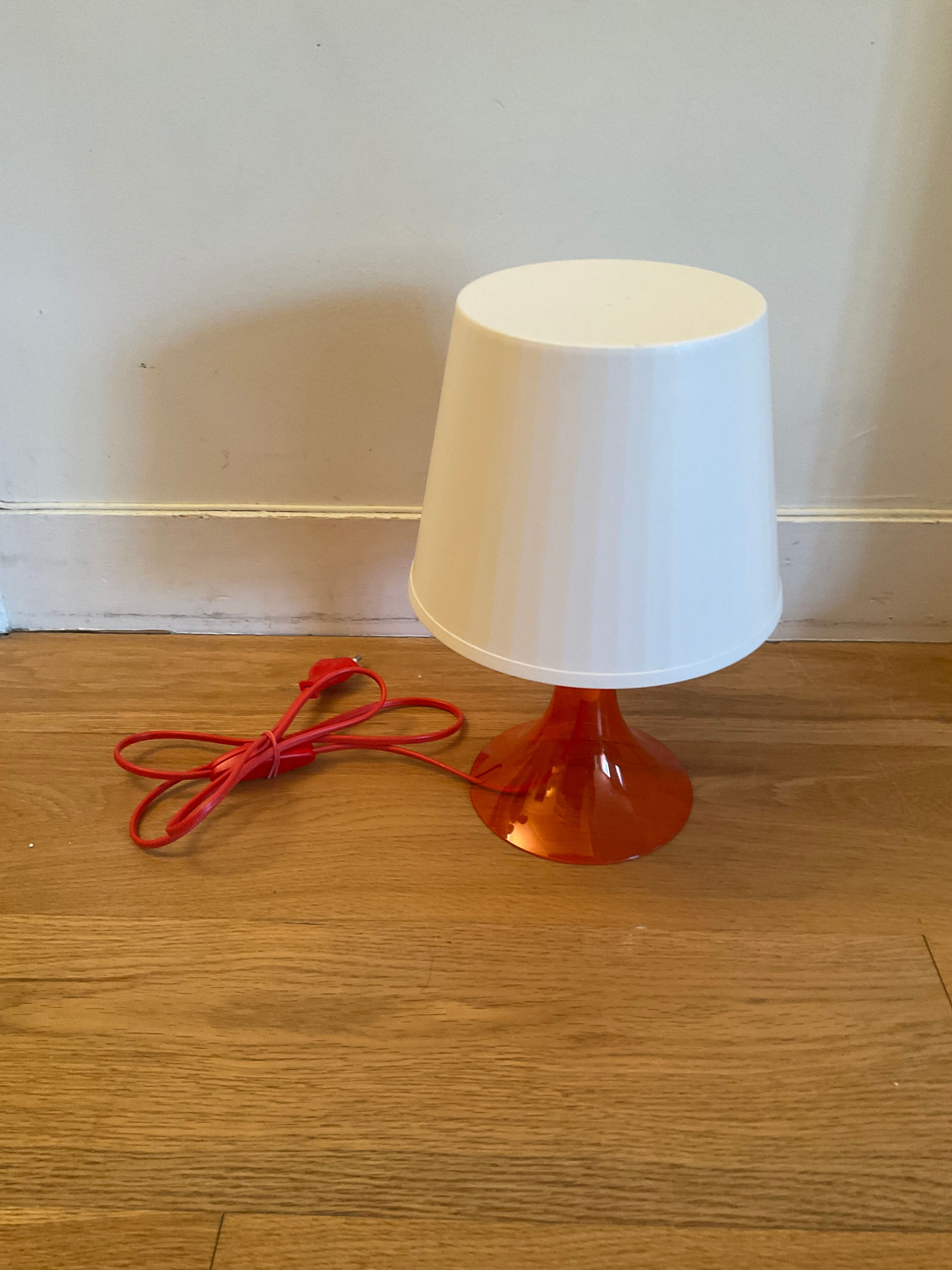Orange plexi lamp ikea 90s Carl Ojerstam