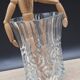 Transparent chiseled vase