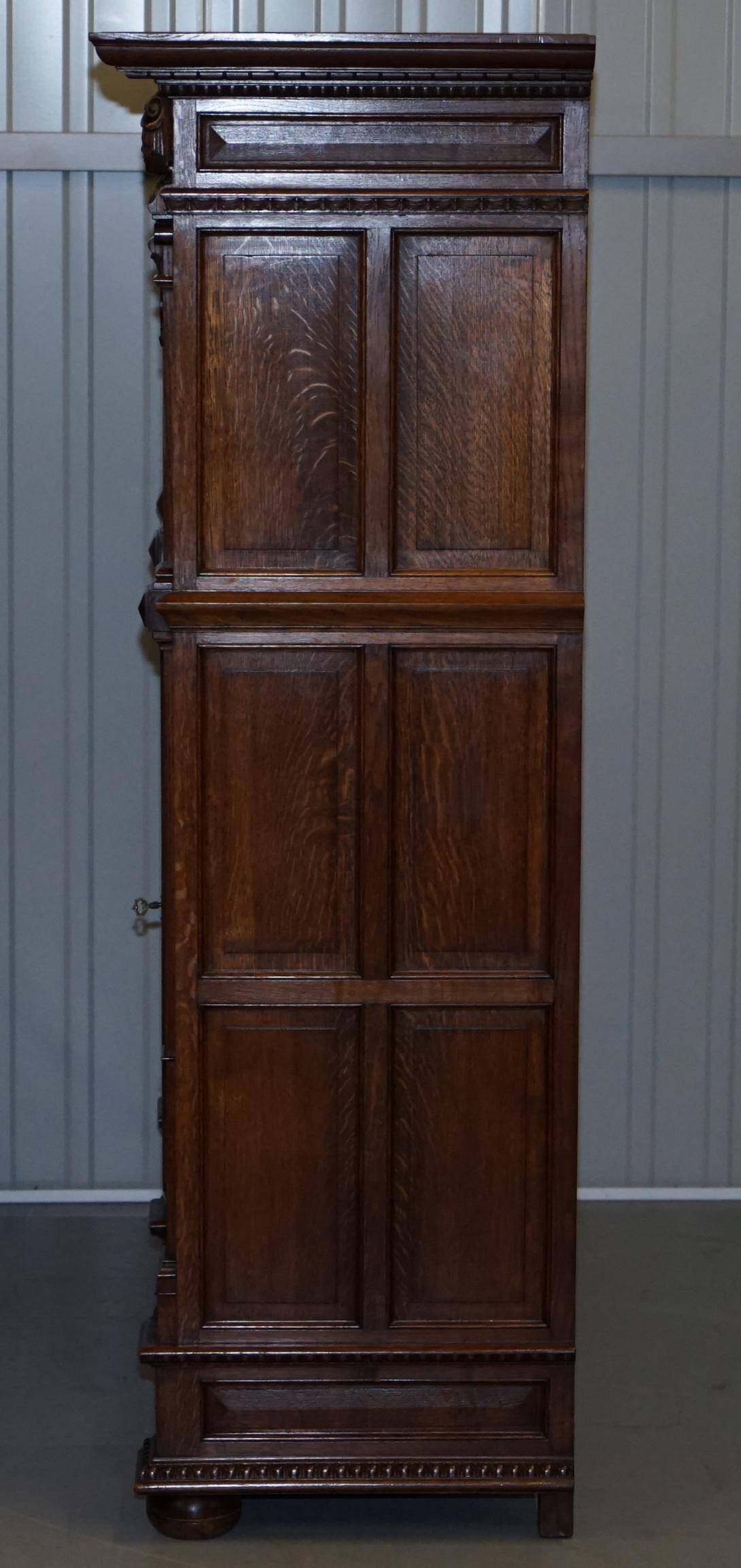 Hand-carved Dutch armoire from the 1940s.
