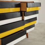 Buffet commode U453 jaune 8 tiroirs bois par Jiri Jiroutek pour Interier Praha 1960