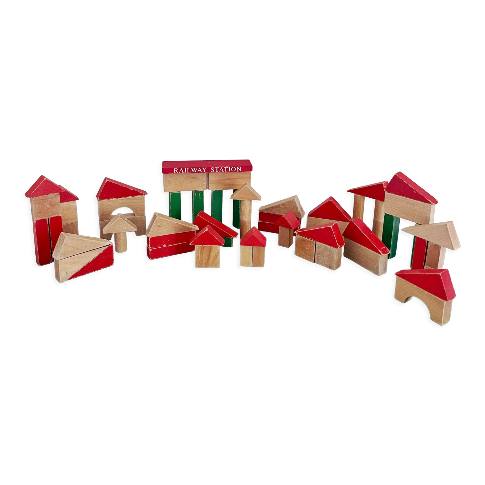 Vintage wooden construction toy