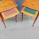 Pair of neoclassical solid wood bedside tables
