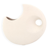 White ceramic foam Sgrafo vase by Peter Muller, 60s
