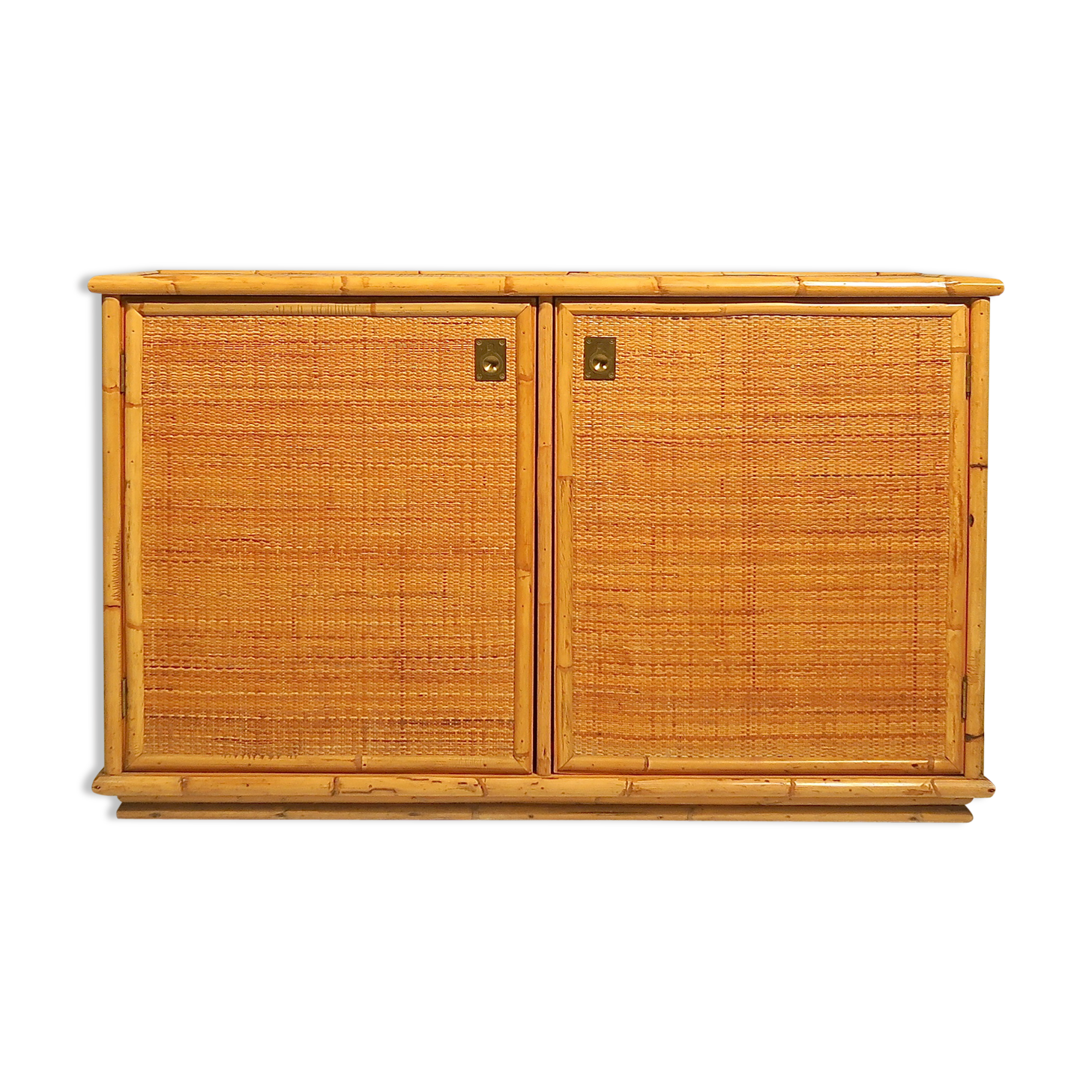 Wicker and bamboo buffet 1970