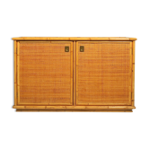 Wicker and bamboo buffet 1970