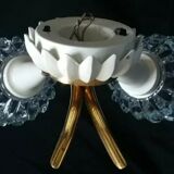 Sconce gold metal artichokes and glass