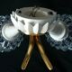 Applique artichauts métal doré et verre