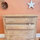 commode in sandblasted oak raw wood