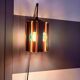 Werner Schou wall lamp, copper and teak 1960s