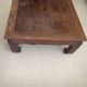 Ancient Chinese kang table – solid elm, horse hoof legs