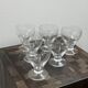 6 crystal glasses 1930 art deco