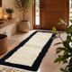 Tapis Corridor Blanc et Noir - 193 x 54 cm