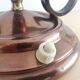 Pair of Ar Nouveau style copper and crystal table lamps vintage 1950s 50s