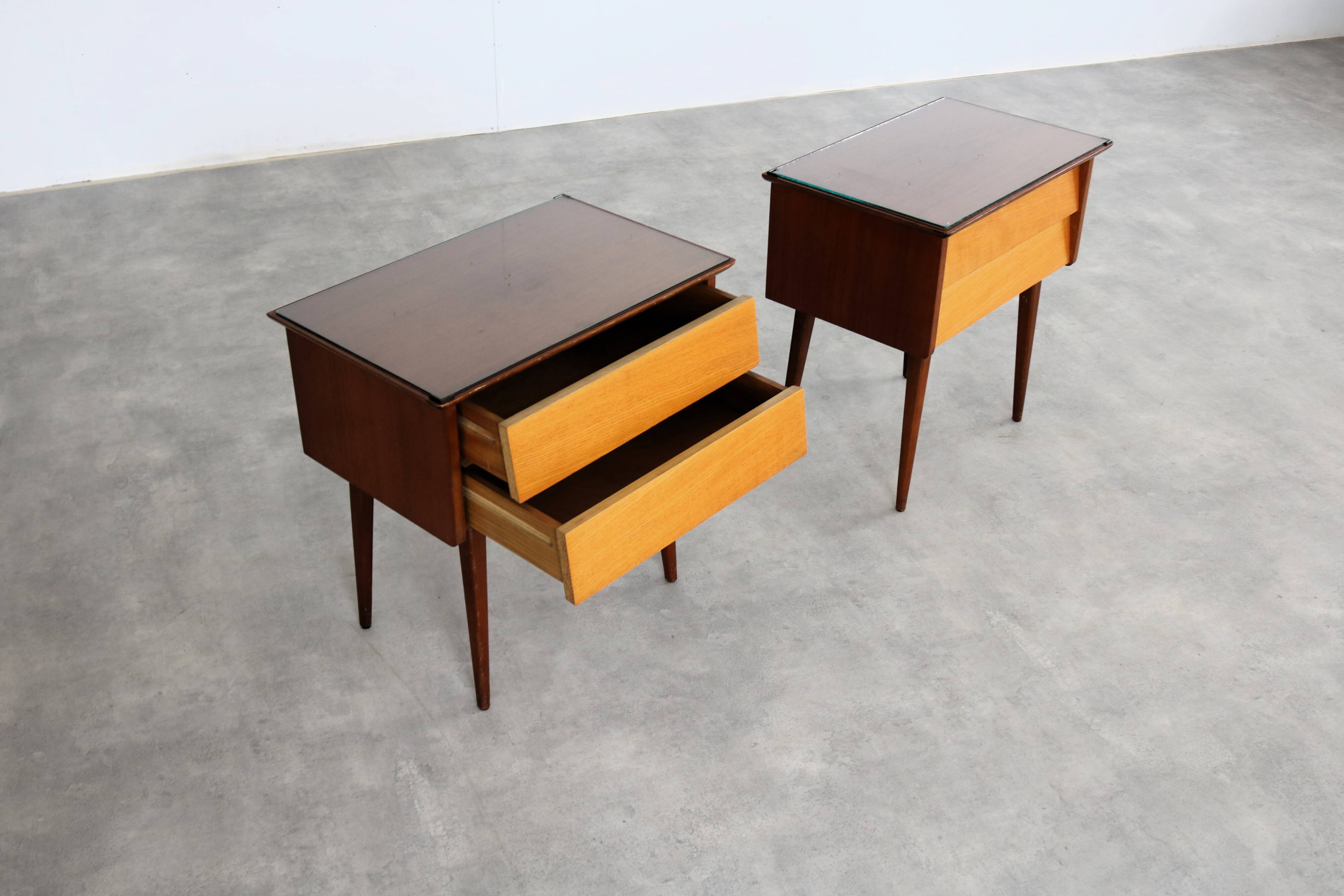 Ensemble de tables de chevet vintage | Commodes | Années 1960