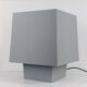 Grey metal cubic design lamp, coloured filters and Japanese signature.