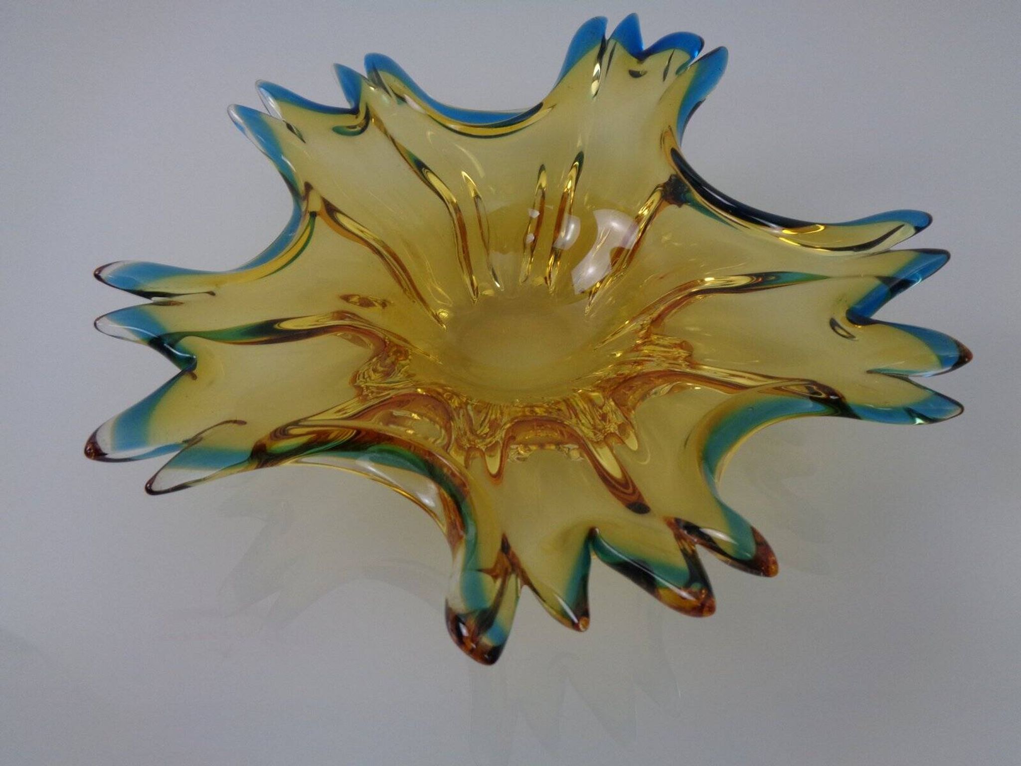 Sommerso Murano Glass Bowl, Italy, 1960s