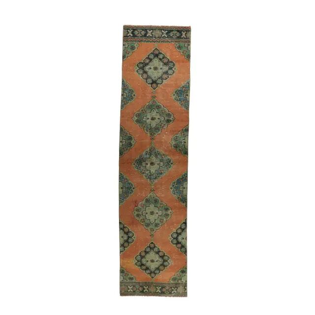 1960s vintage Turkish hand-knotted runner 82x335