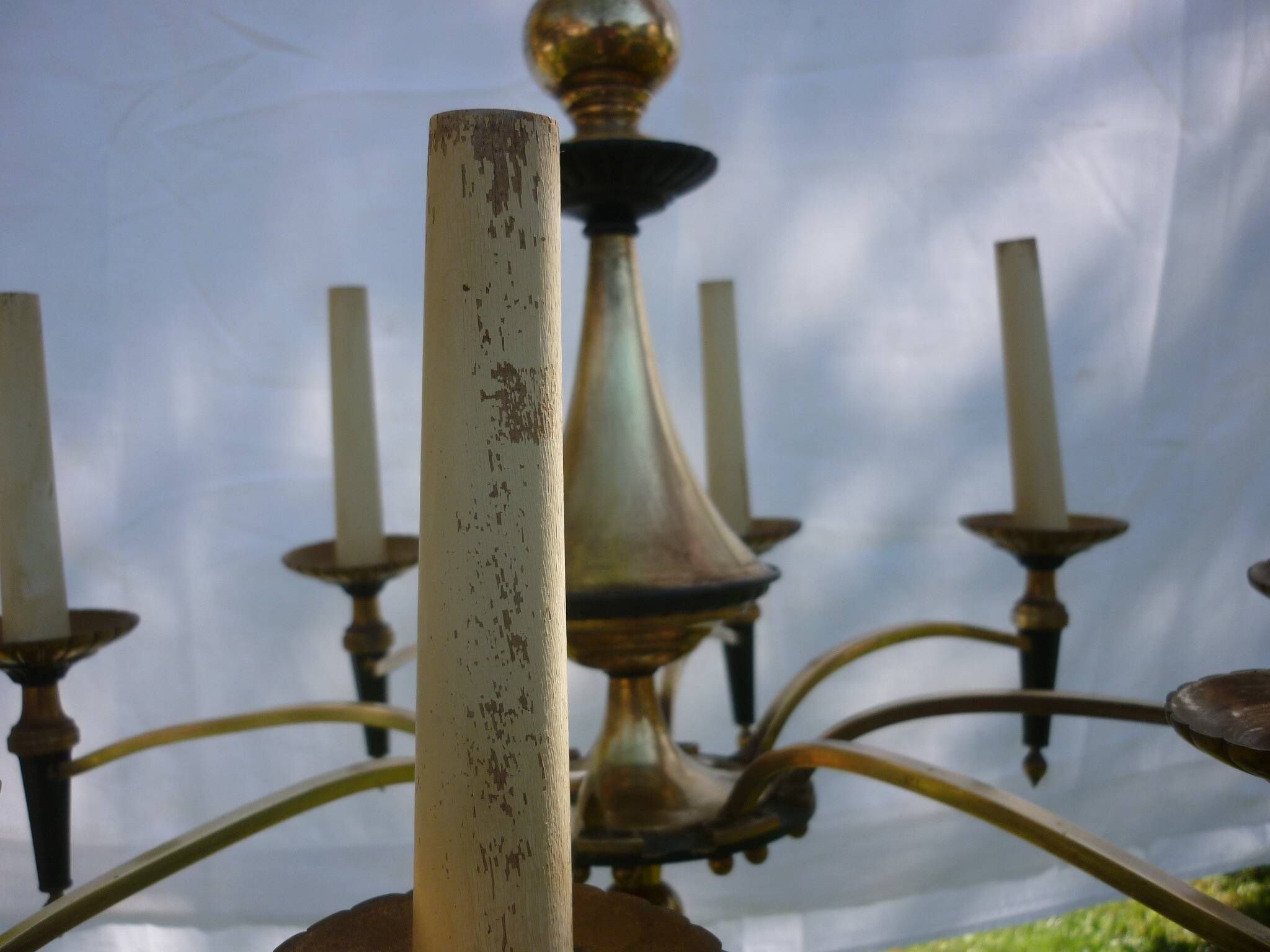 Lustre Empire en bronze et laiton doré