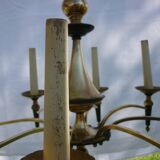 Lustre Empire en bronze et laiton doré